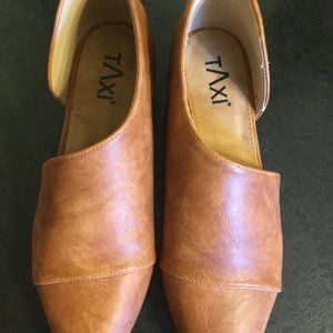 New without box faux leather cowboy shoes brown  excellent condition size 38